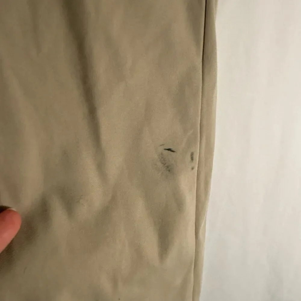 Lululemon ABC Pants Men's 36 Khaki Brown Chino Flat Front Tech Fit Button Zip